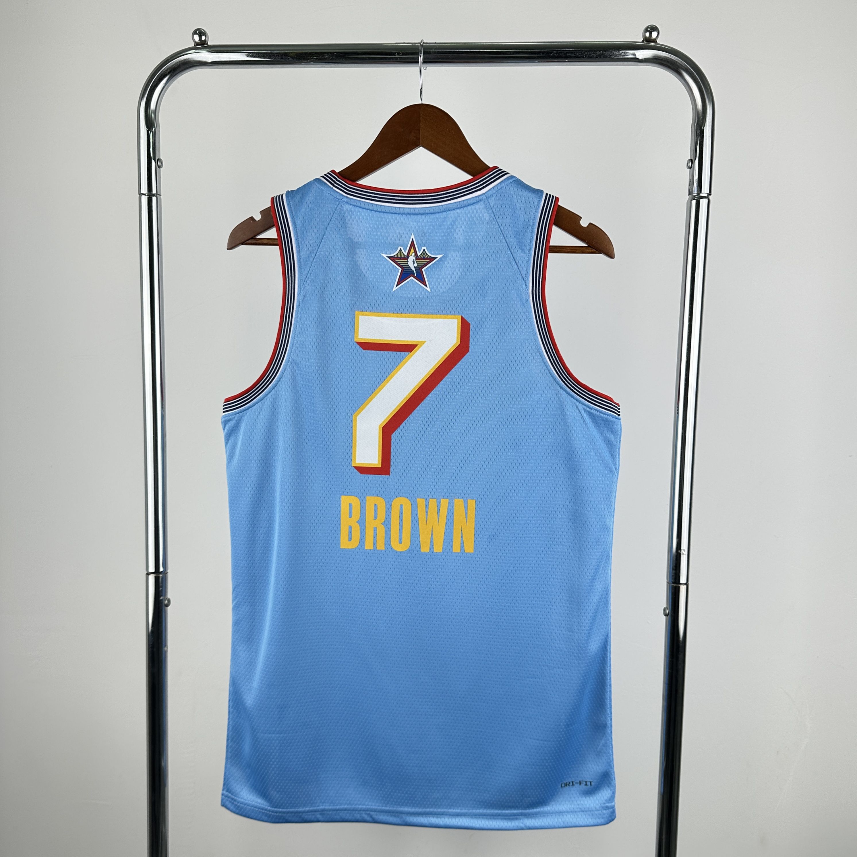 Men 2025 All star #7 Brown Light Blue Jordan Edition NBA Jersey